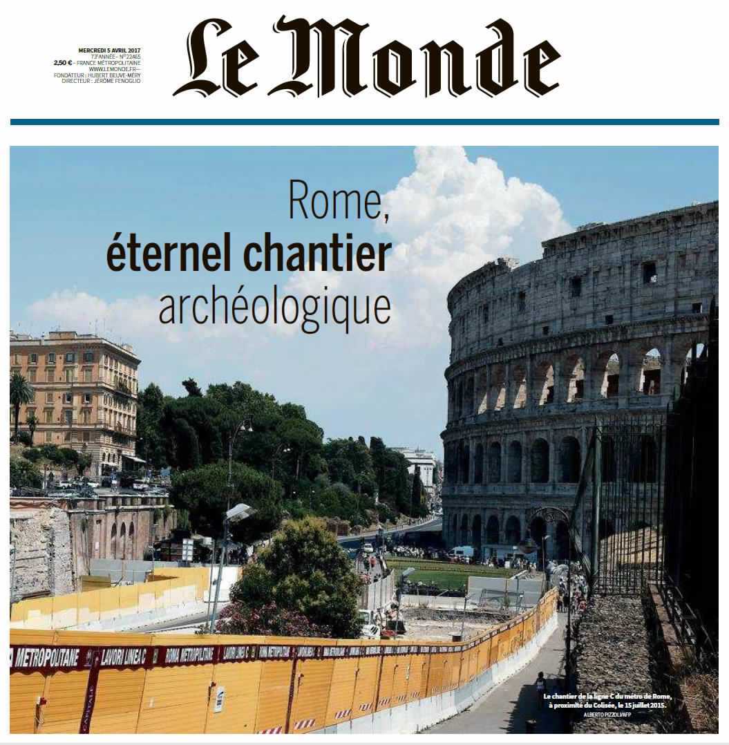 Il SITAR nell’articolo di Le Monde “Rome, éternel chantier archéologique”